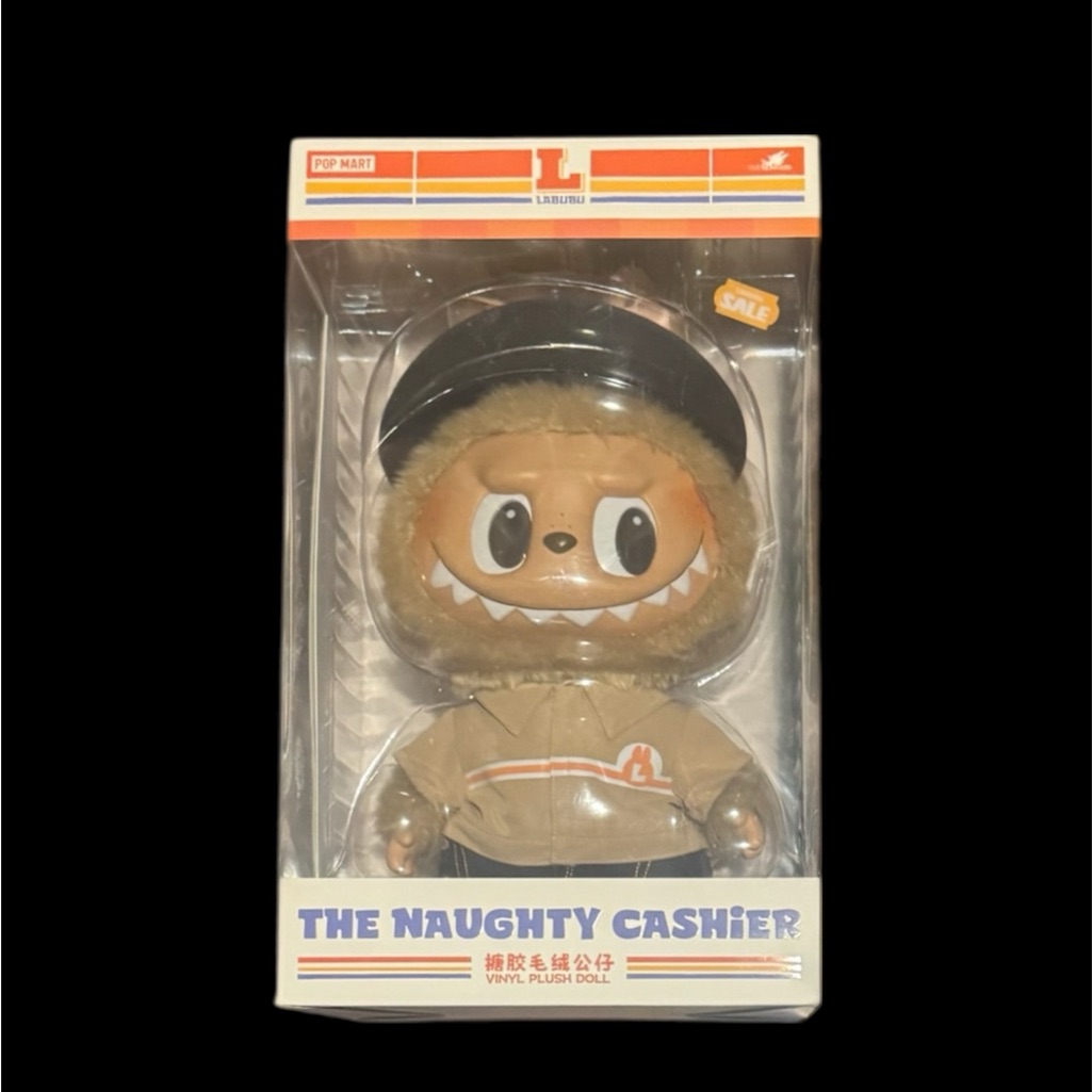 Pop Mart Labubu "The Naughty Cashier" Vinyl Plush Doll Rare 400%, Authentic